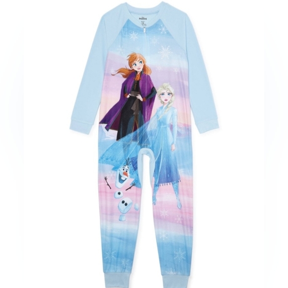 Disney Frozen 2 Girls Exclusive Blanket Sleeper Pajama, One Piece Set Size 4/5 - Picture 1 of 5